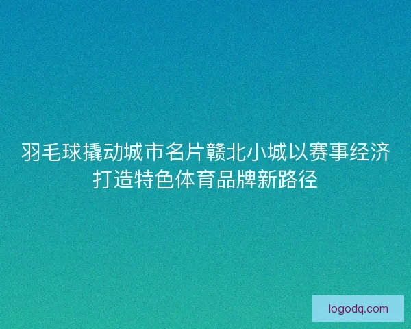 羽毛球撬动城市名片赣北小城以赛事经济打造特色体育品牌新路径